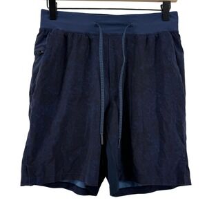 Lululemon T.H.E. Short 7" Linerless Men S Gravel Dust True Navy Multi Athleisure